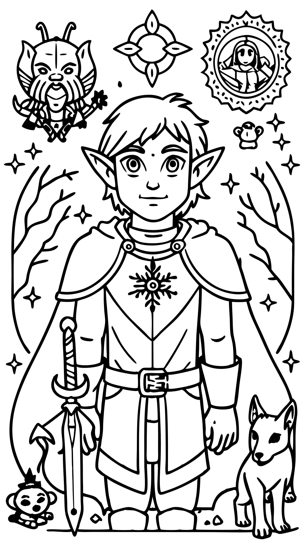 coloriage de légende de Zelda